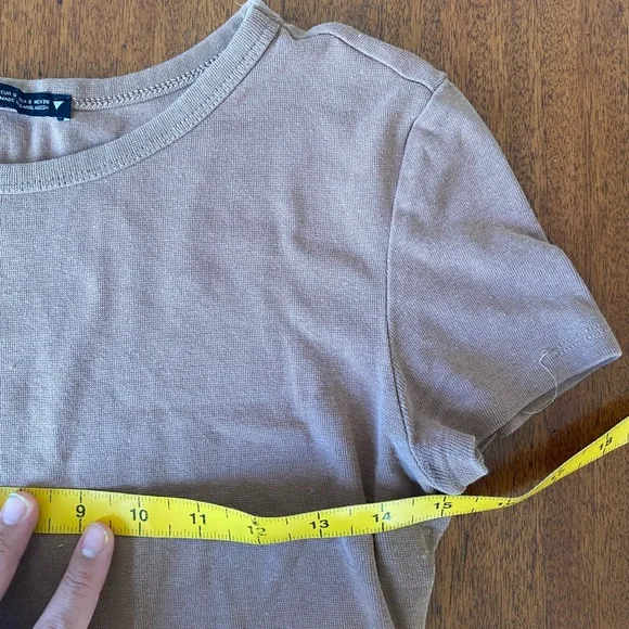 Zara Brown Crop Tee - Picture 5 of 5